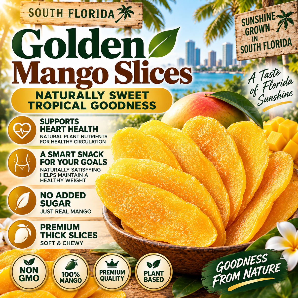 🌴 South Florida Golden Mango Slices — Sunshine in Every Bite 🥭-Fay