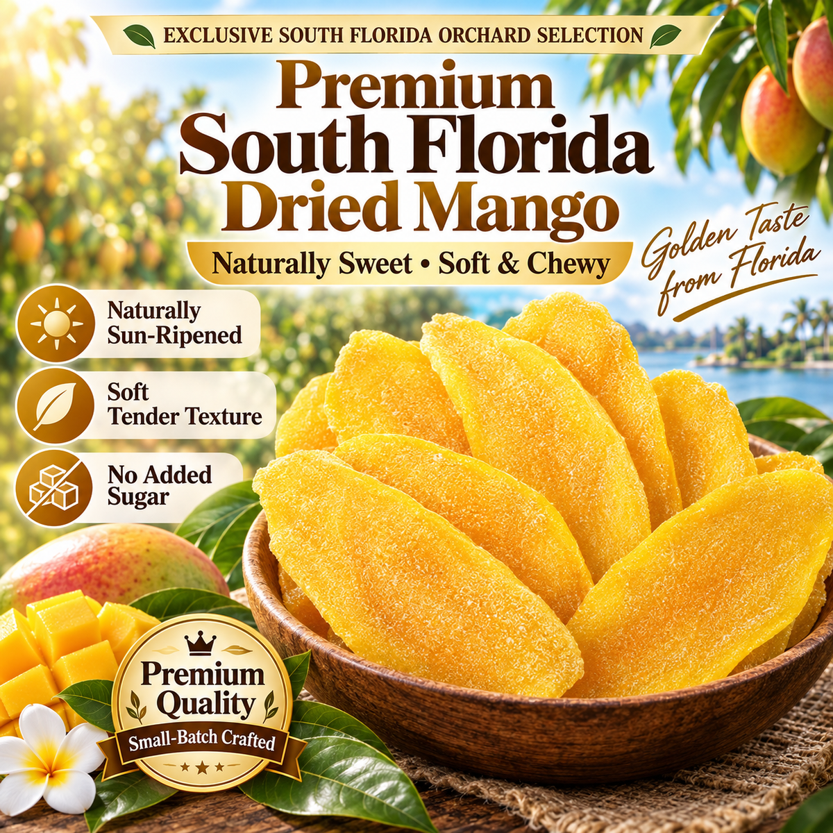 🌴 South Florida Golden Mango Slices — Sunshine in Every Bite 🥭-Fay