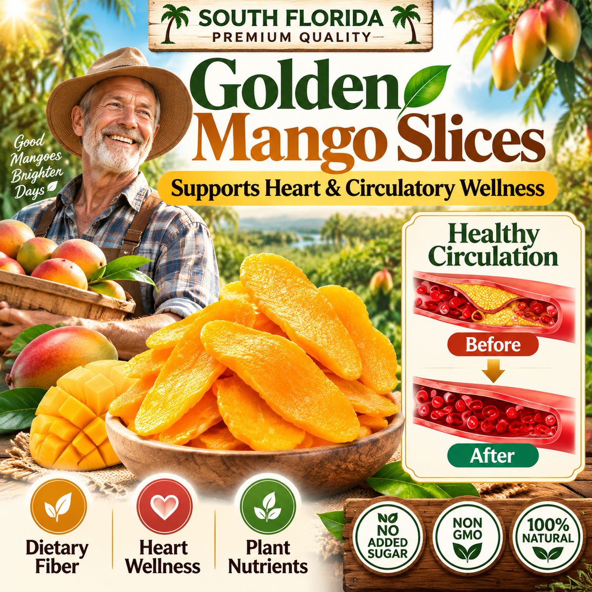 🌴 South Florida Golden Mango Slices — Sunshine in Every Bite 🥭-Fay